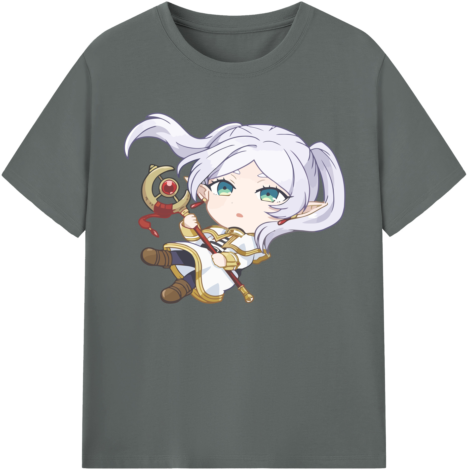 （画像用） 葬送のフリーレン Frieren 綿100％ メンズ半袖Tシャツ｜肌触りやわらか＆通気性